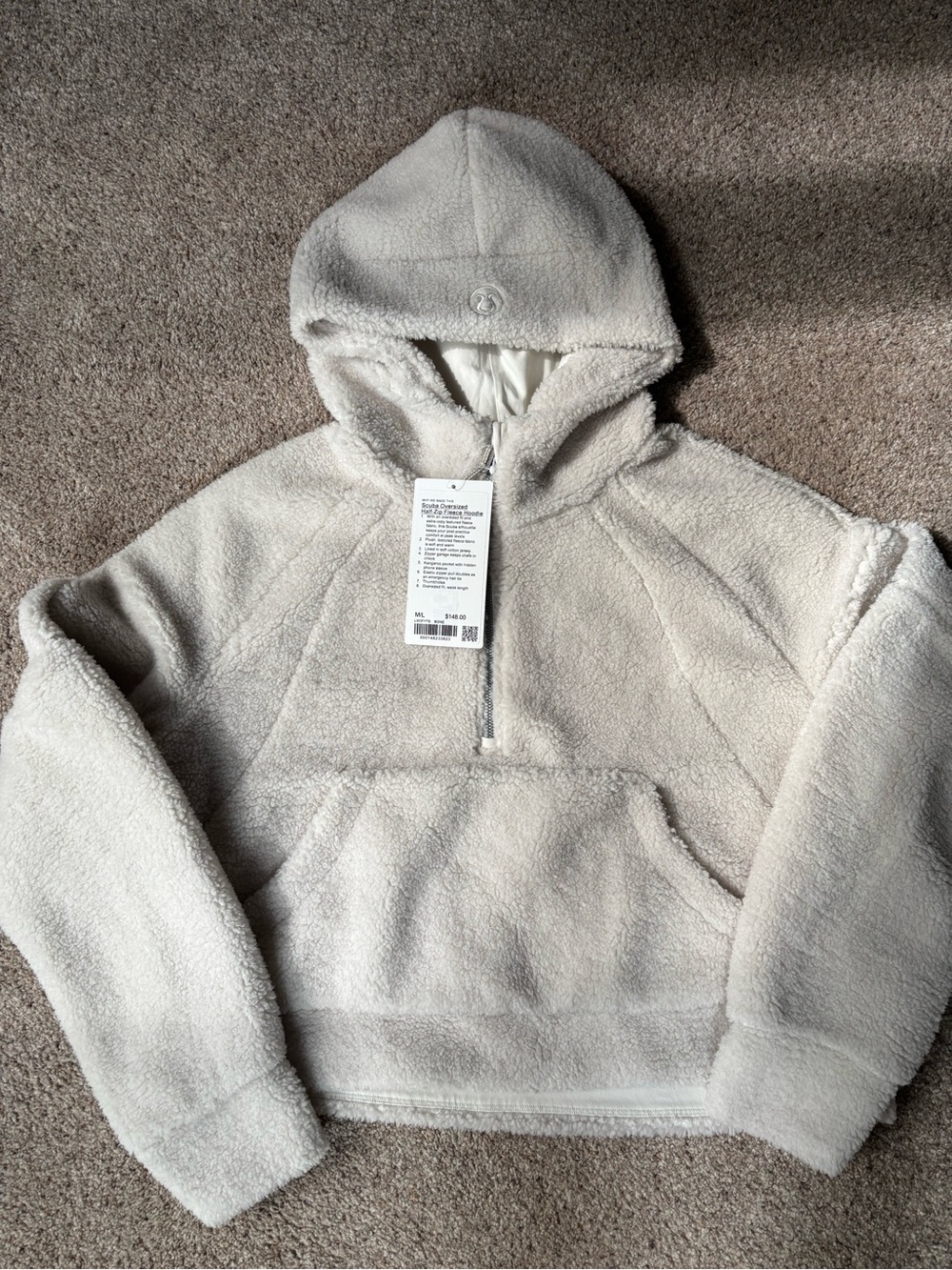 lululemon scuba oversized half-zip fleece hoodie